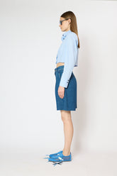 TENCEL BLENDED DENIM SHORTS